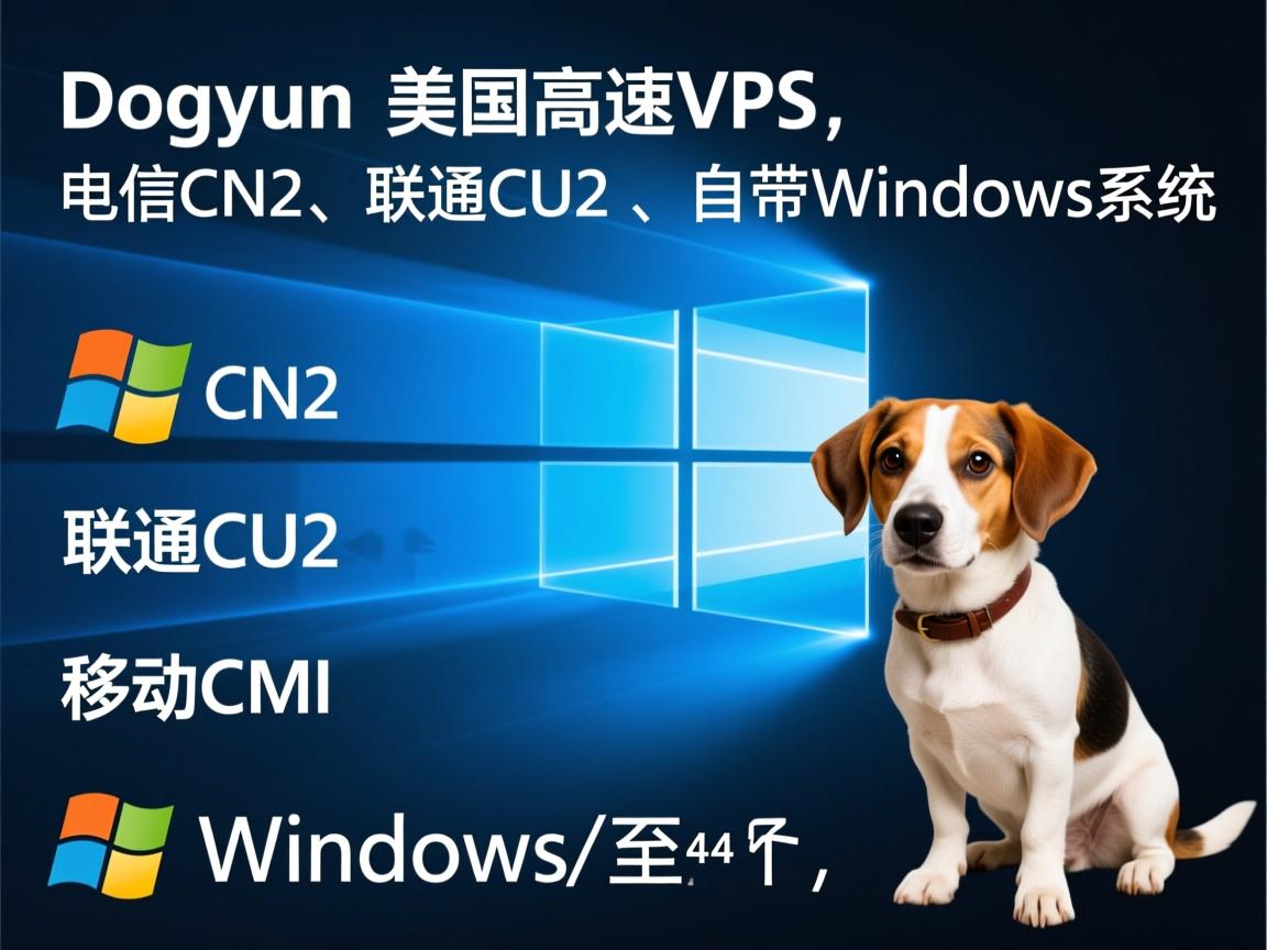 dogyun:美国高速VPS,电信CN2、联通CU2、移动CMI,低至44元/月,自带windows系统 第1张 dogyun:美国高速VPS,电信CN2、联通CU2、移动CMI,低至44元/月,自带windows系统 第1张