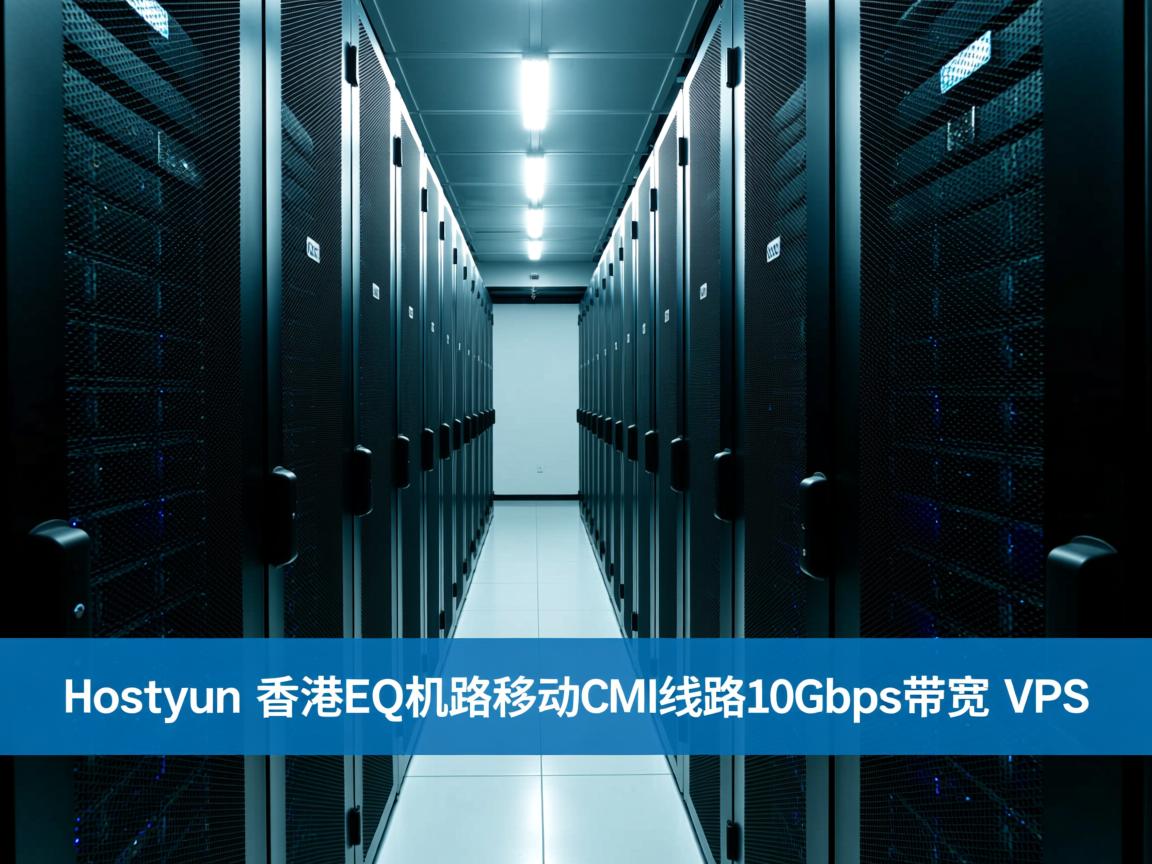 简单测评hostyun香港EQ机房移动CMI线路10Gbps带宽的VPS