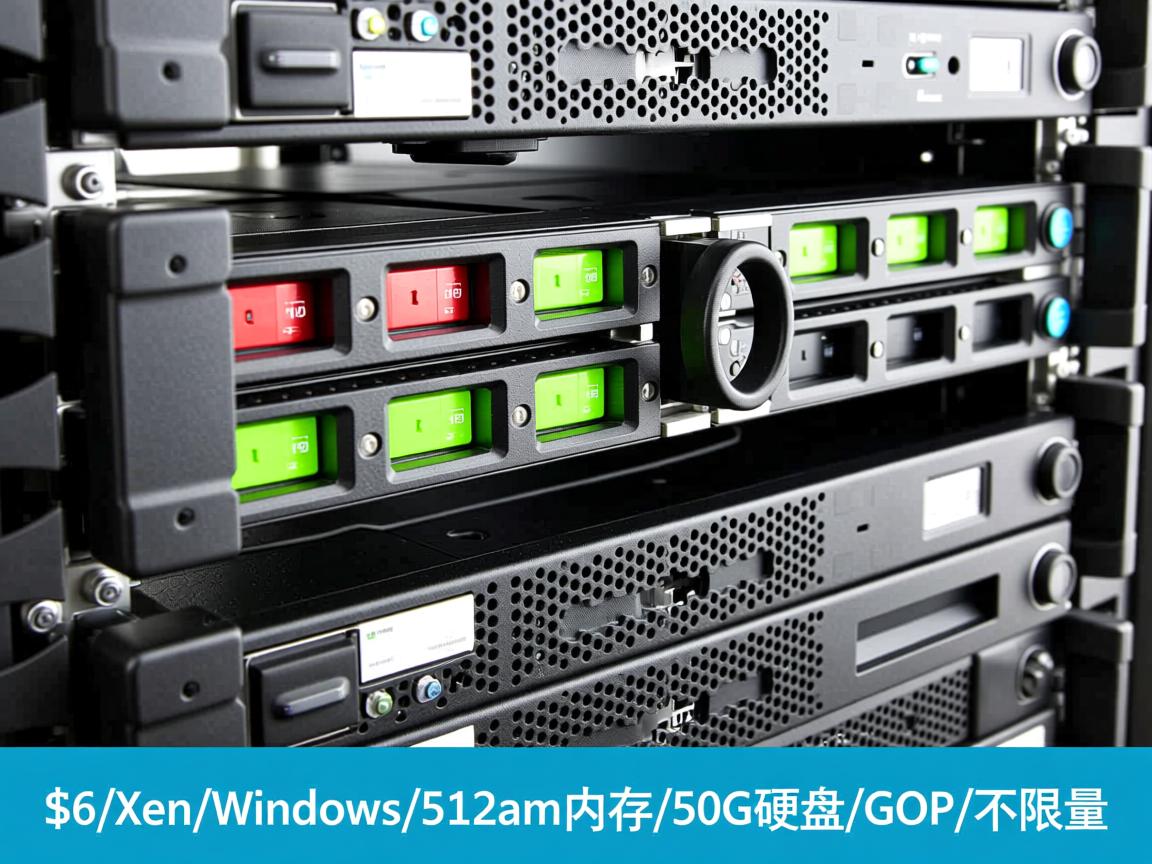 serversub-$6/Xen/Windows/512m内存/50G硬盘/G口/不限量