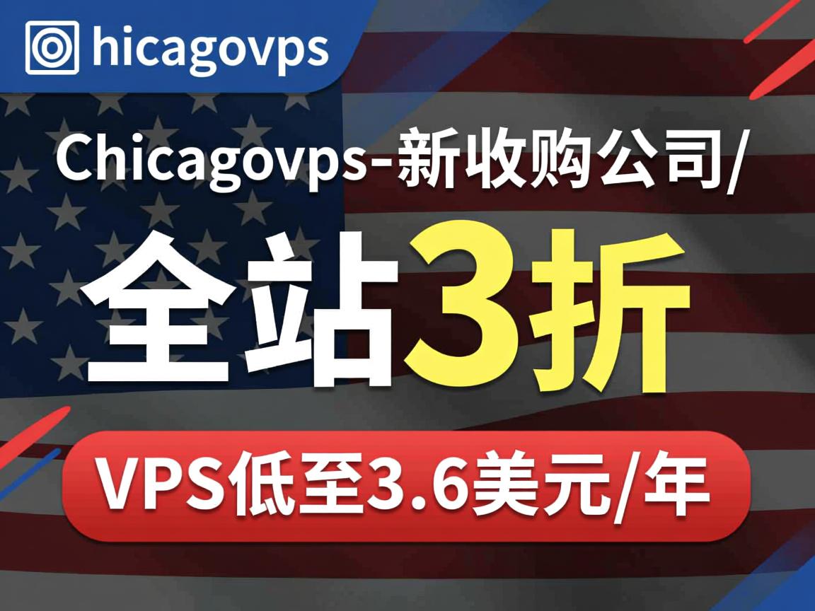 chicagovps-新收购公司/全站3折促销/VPS低至3.6美元/年