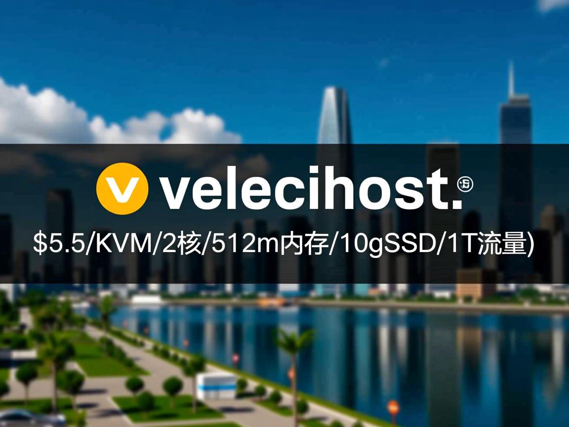 velocihost-$5.5/KVM/2核/512m内存/10gSSD/1T流量/