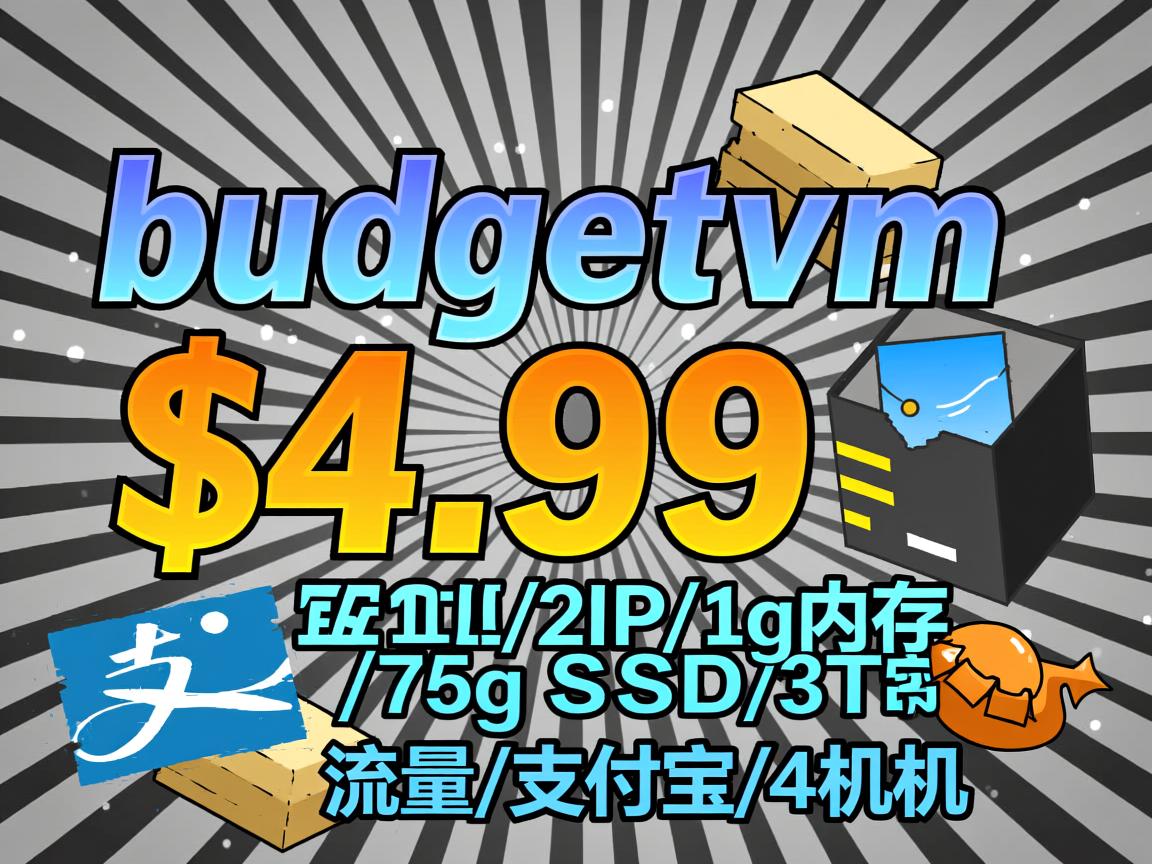 推荐:budgetvm-$4.99/2IP/1g内存/75gSSD/3T流量/支付宝/4机房  第3张