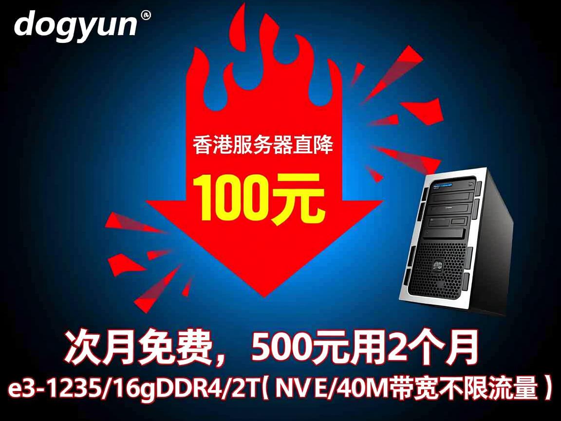 dogyun：香港服务器直降100元，次月免费，500元用2个月，e3-1235/16gDDR4/2T NVMe/40M带宽不限流量  第3张