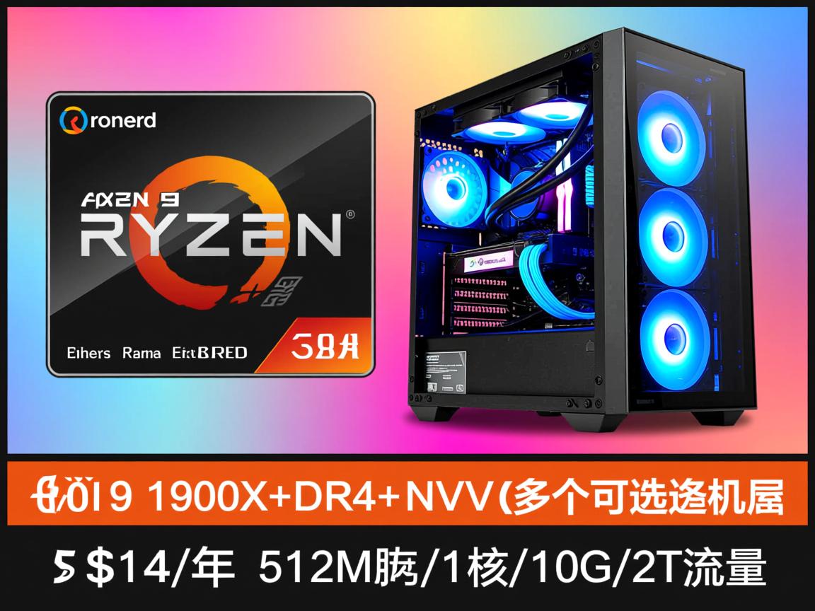 racknerd：Ryzen9 3900X+DDR4+NVMe，多个可选机房，$14/年，512M内存/1核/10G/2T流量