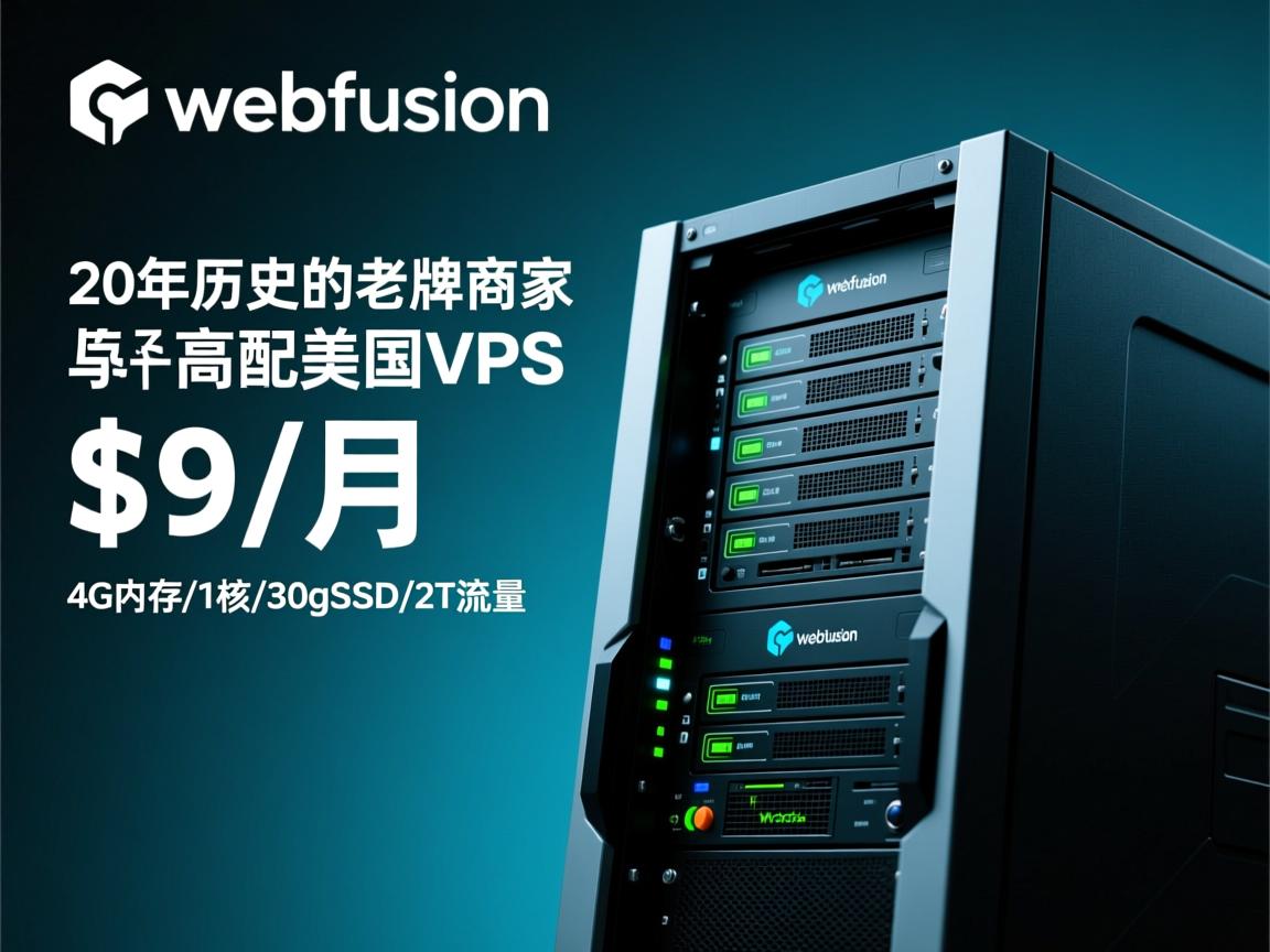 iwebfusion：20年历史的老牌商家，高配美国vps，$9/月，4G内存/1核/30gSSD/2T流量