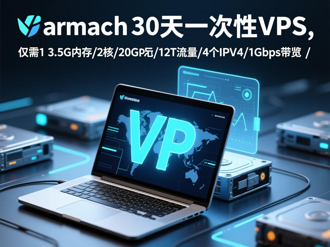 virmach短租30天一次性VPS，仅需1美元，3.5G内存/2核/20G硬盘/12T流量/4个IPv4/1Gbps带宽  第3张