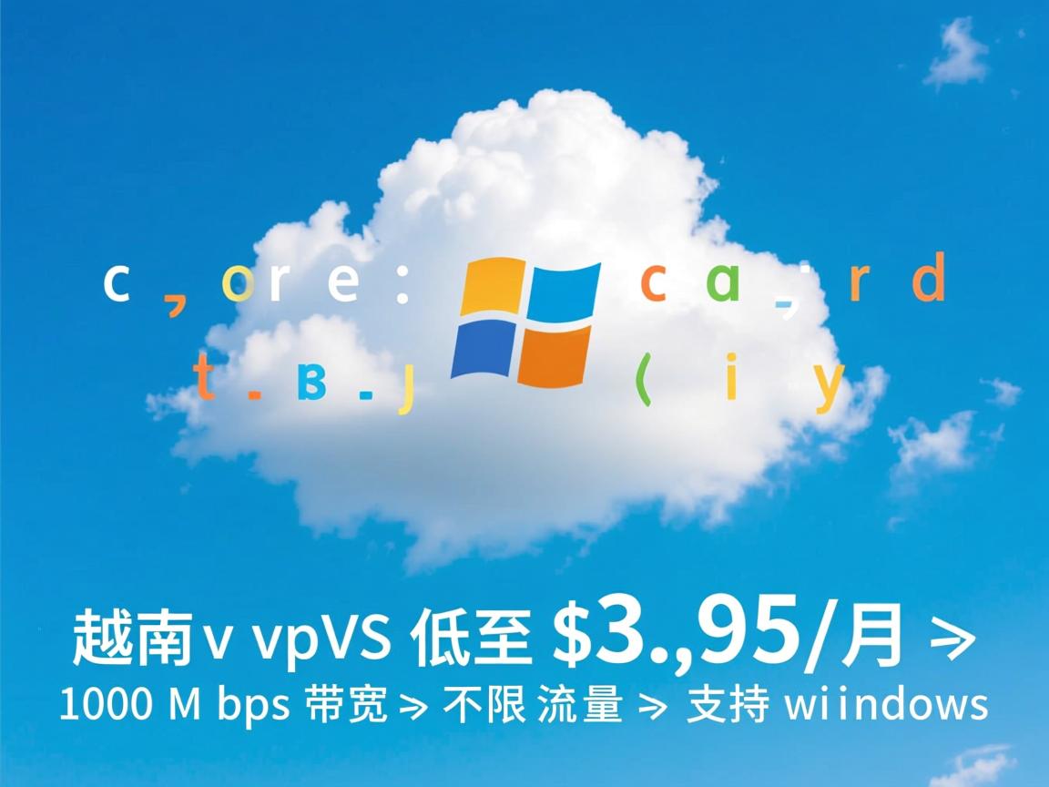 cloudcore:越南vps低至$3.95/月,100Mbps带宽,不限流量,支持windows 第1张 cloudcore:越南vps低至$3.95/月,100Mbps带宽,不限流量,支持windows 第1张