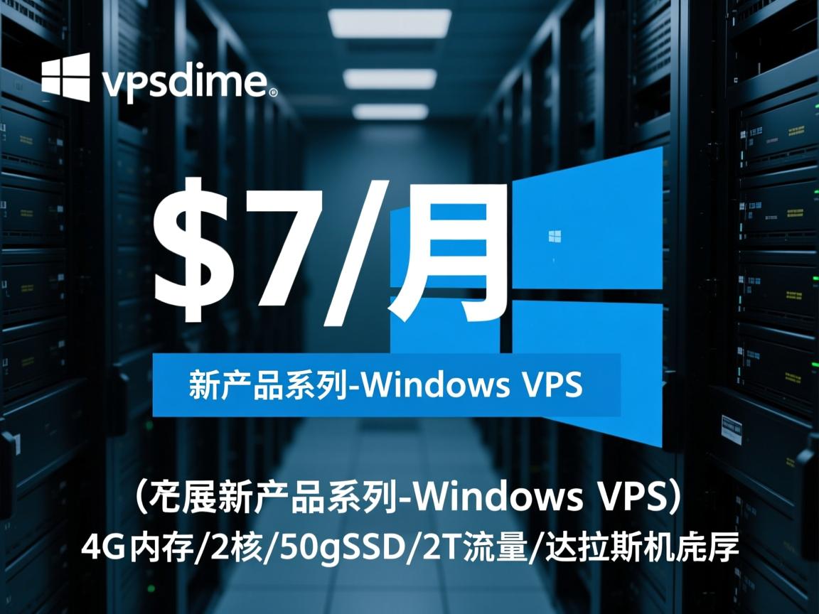 vpsdime:$7/月,新产品系列-Windows VPS,4G内存/2核/50gSSD/2T流量/达拉斯机房 第2张 vpsdime:$7/月,新产品系列-Windows VPS,4G内存/2核/50gSSD/2T流量/达拉斯机房 第2张