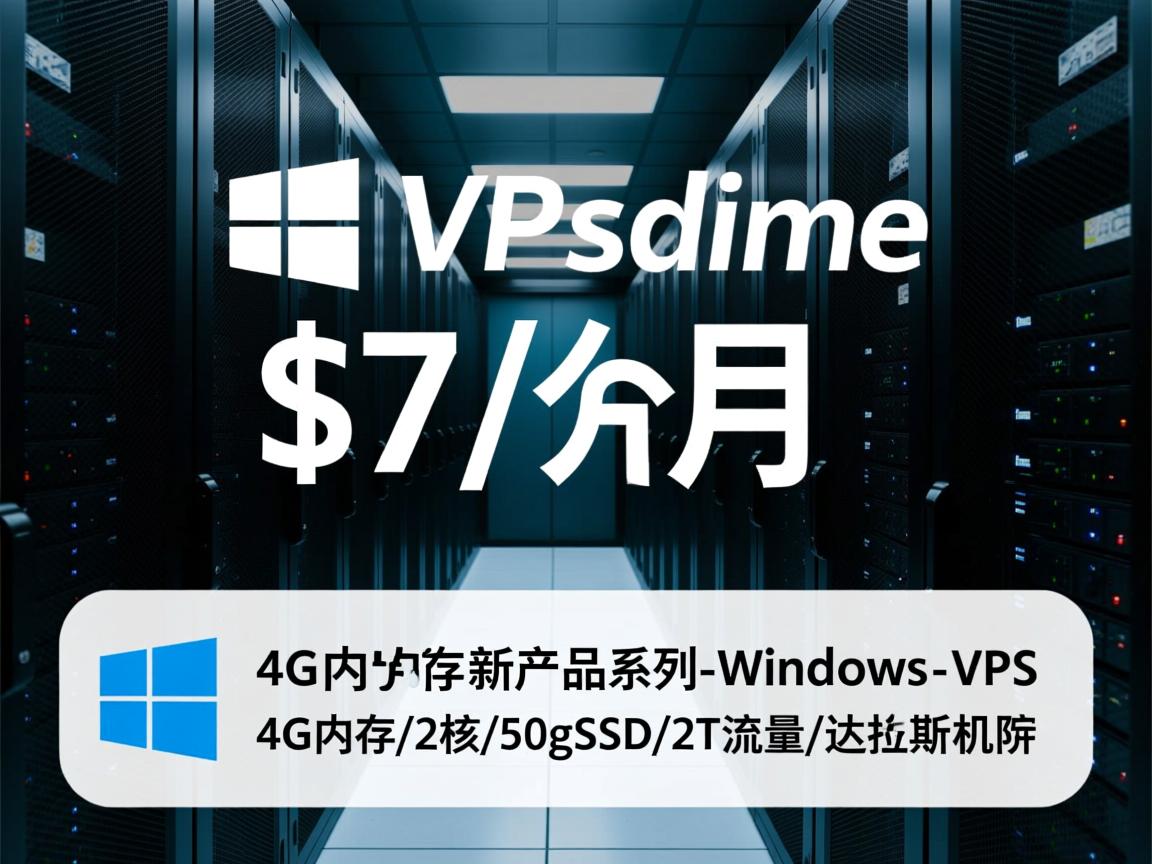 vpsdime:$7/月,新产品系列-Windows VPS,4G内存/2核/50gSSD/2T流量/达拉斯机房 第3张 vpsdime:$7/月,新产品系列-Windows VPS,4G内存/2核/50gSSD/2T流量/达拉斯机房 第3张