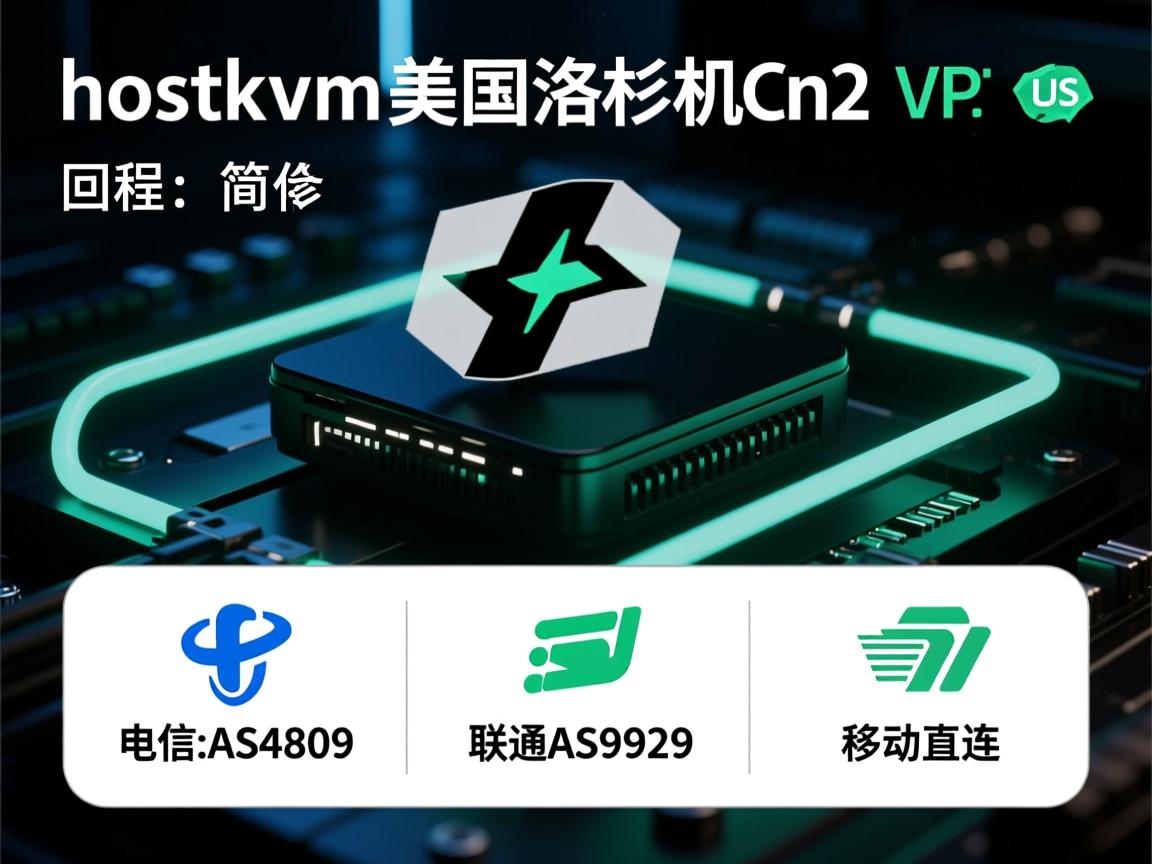 简单测评hostkvm美国洛杉矶cn2 vps，回程：电信AS4809、联通AS9929、移动直连  第2张