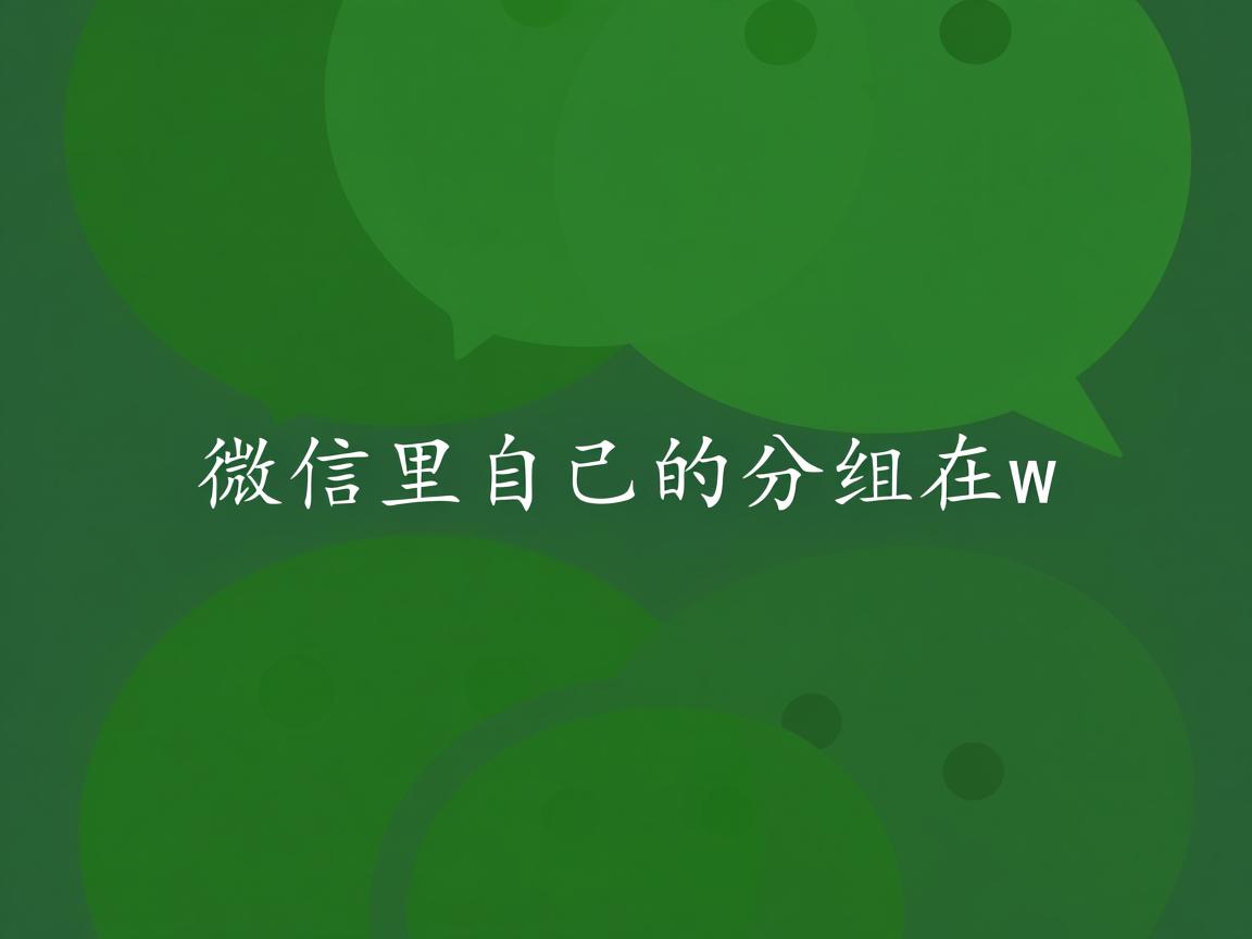 为什么微信里自己的分组在w  第1张