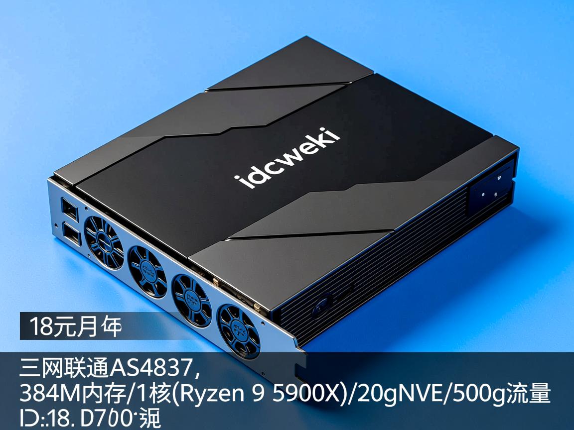 idcwiki：18元/月，三网联通AS4837，384M内存/1核(Ryzen 9 5900X)/20gNVMe/500g流量