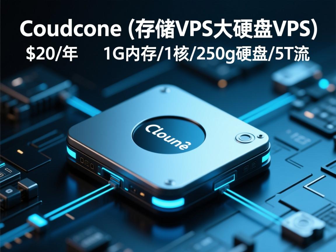 cloudcone：存储VPS（大硬盘VPS）,$20/年，1G内存/1核/250g硬盘/5T流  第2张