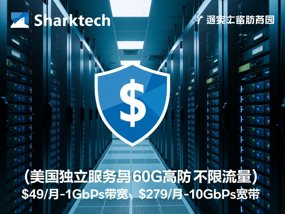 sharktech：美国独立服务器，60G高防，不限流量，$49/月-1Gbps带宽，$279/月-10Gbps带宽  第2张
