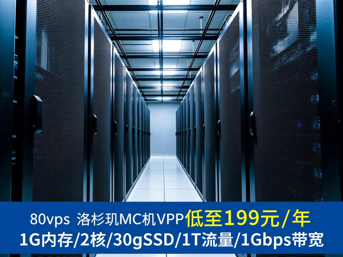 80vps：洛杉矶MC机房VPS，低至199元/年，1G内存/2核/30gSSD/1T流量/1Gbps带宽  第2张