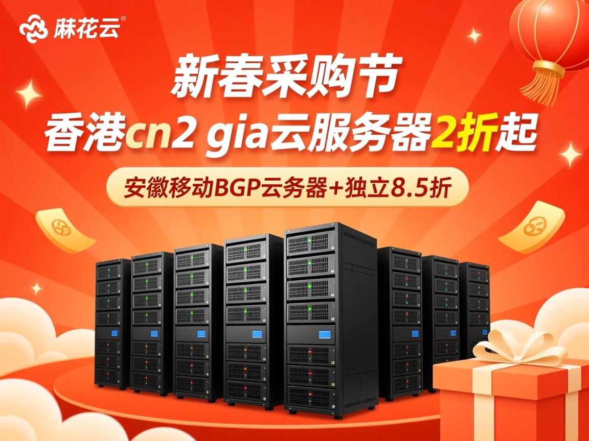 麻花云：新春采购节，香港cn2 gia云服务器2折起，安徽移动BGP云服务器+独立服务器8.5折  第3张
