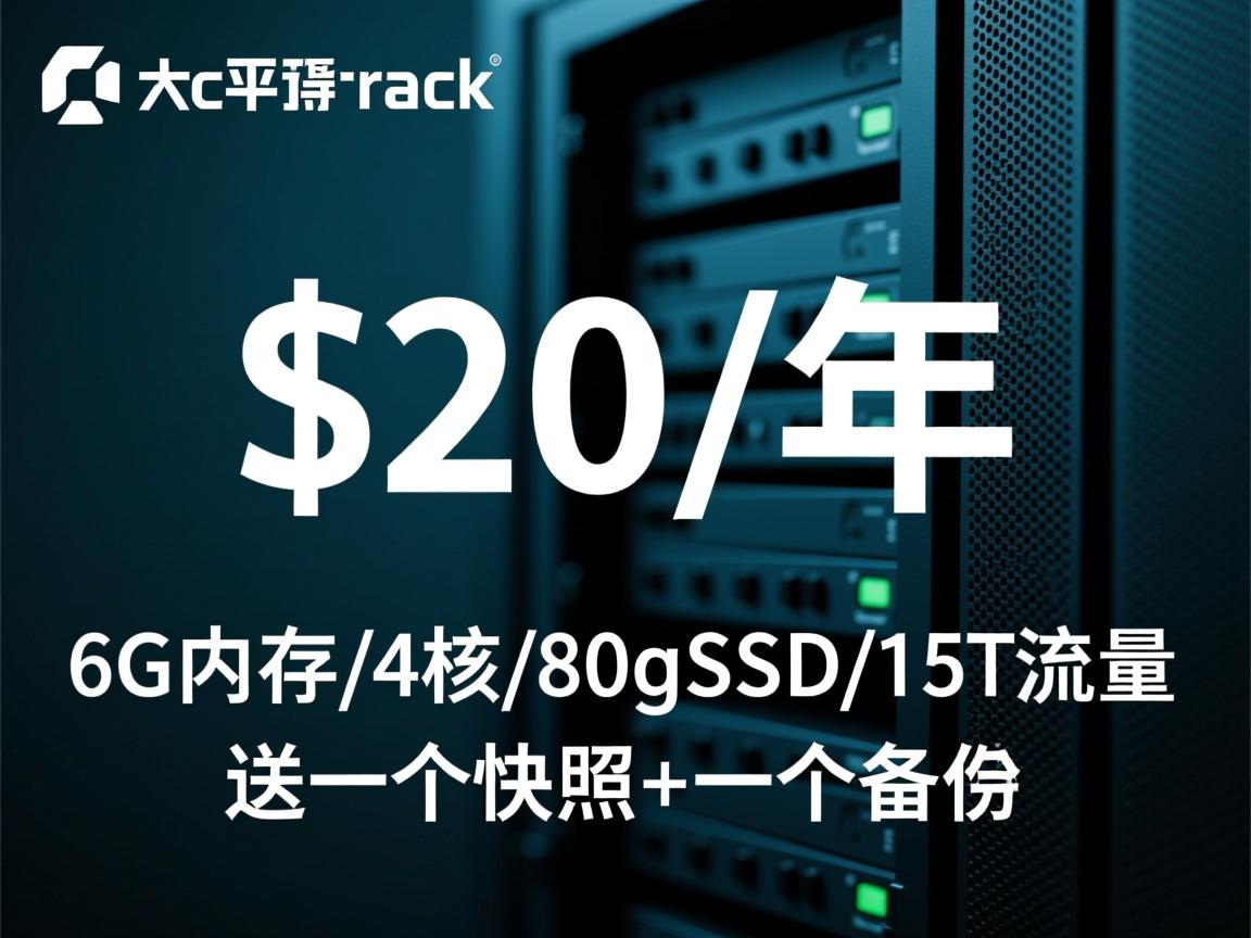 pacificrack:先到先得,$20/年,6G内存/4核/80gSSD/15T流量,送一个快照+一个备份 第3张 pacificrack:先到先得,$20/年,6G内存/4核/80gSSD/15T流量,送一个快照+一个备份 第3张