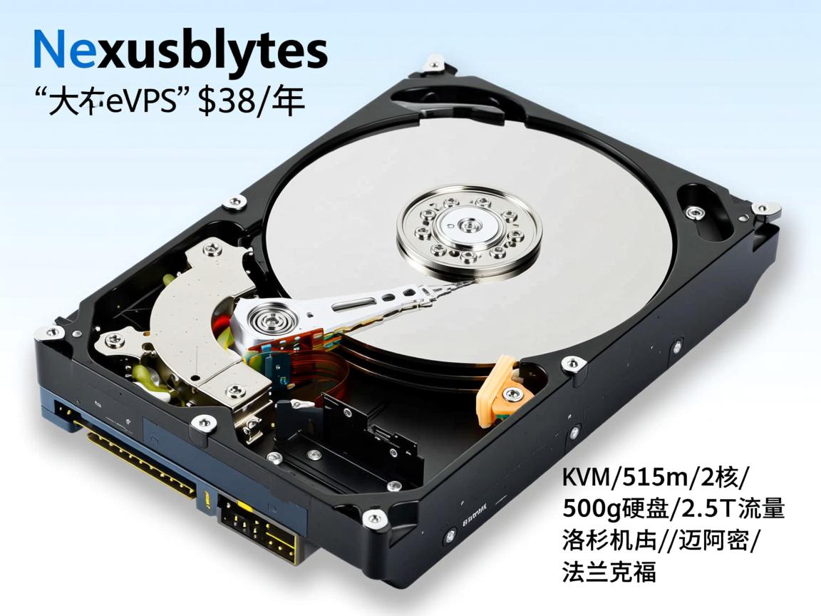 nexusbytes：大硬盘VPS，$38/年，KVM/512m内存/2核/500g硬盘/2.5T流量，洛杉矶\迈阿密\法兰克福