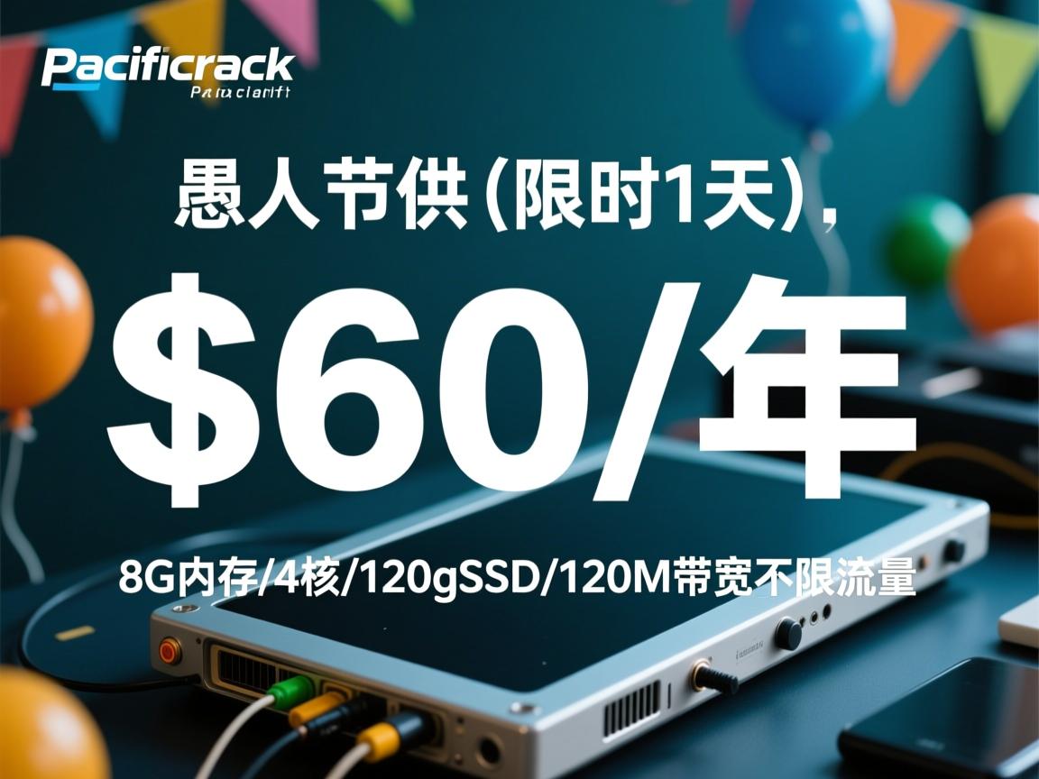 pacificrack：愚人节特供(限时1天)，$60/年，8G内存/4核/120gSSD/120M带宽不限流量  第1张