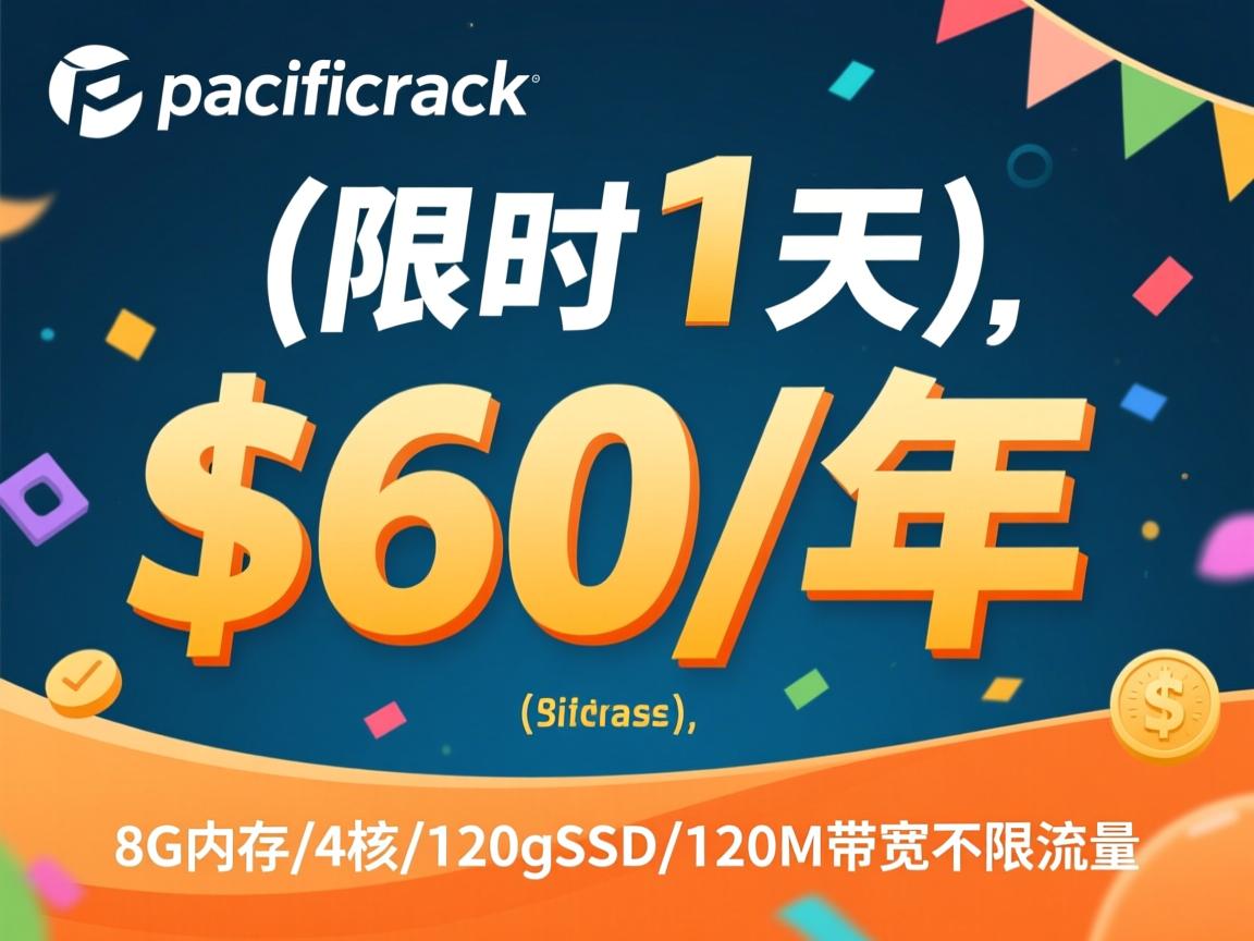 pacificrack：愚人节特供(限时1天)，$60/年，8G内存/4核/120gSSD/120M带宽不限流量  第2张