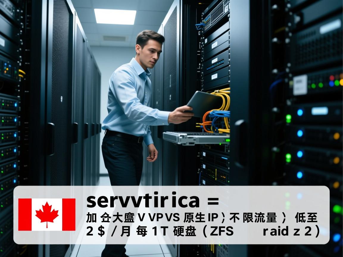 servarica：加拿大VPS，原生IP，不限流量，低至$2/月每1T硬盘（ZFS raidz2）