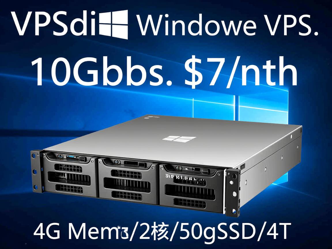 vpsdime：10Gbps带宽的美国Windows VPS，$7/月，4G内存/2核/50gSSD/4T流量