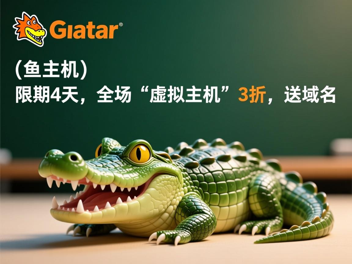 hostgator(鳄鱼主机)：限期4天，全场“虚拟主机”3折，送域名