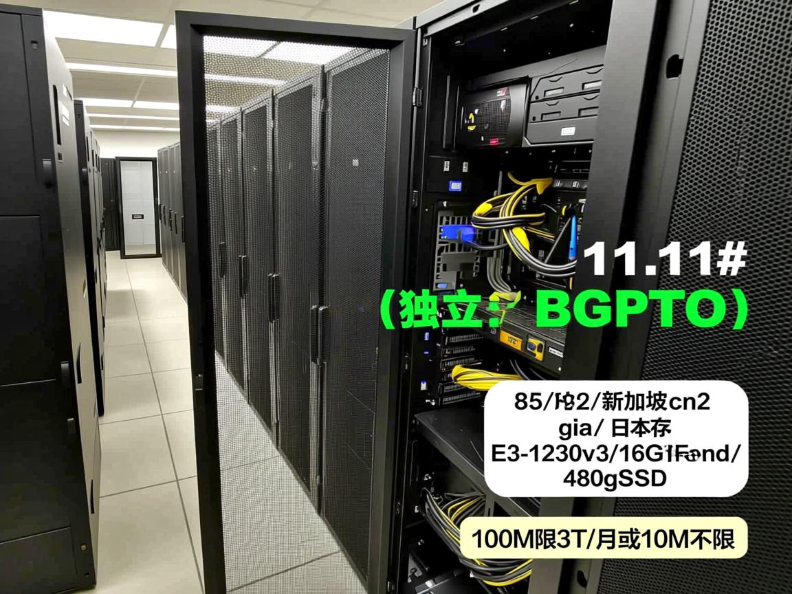 #11.11# BGPTO：独立服务器，新加坡cn2 gia/日本软银，$85/月，E3-1230v3/16G内存/480gSSD，100M限3T/月或10M不限