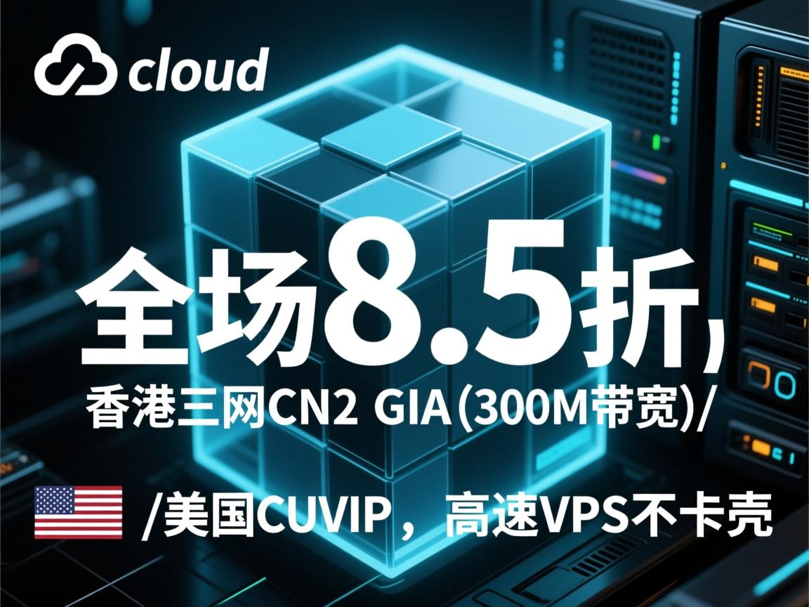 cubecloud：全场8.5折，香港三网CN2 GIA(300M带宽)/美国CN2 GIA/美国CUVIP，高速VPS不卡壳