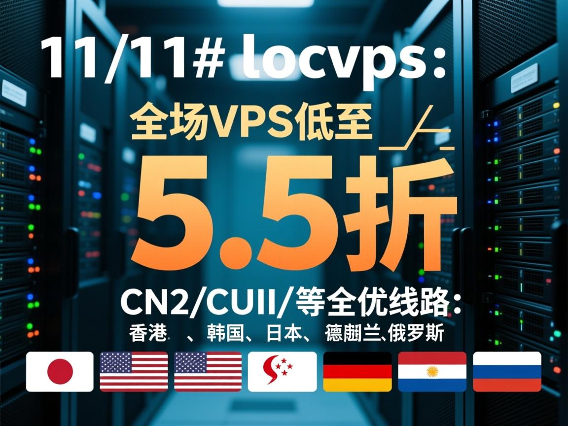 #11.11# locvps：全场VPS低至5.5折，CN2\CUII\等全优线路：香港、韩国、美国、日本、新加坡、德国、荷兰、俄罗斯  第2张