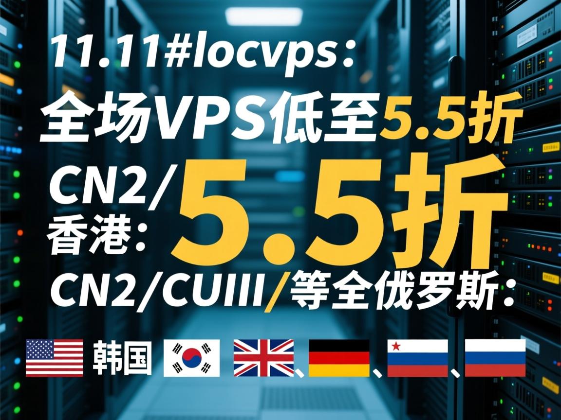 #11.11# locvps：全场VPS低至5.5折，CN2\CUII\等全优线路：香港、韩国、美国、日本、新加坡、德国、荷兰、俄罗斯  第3张