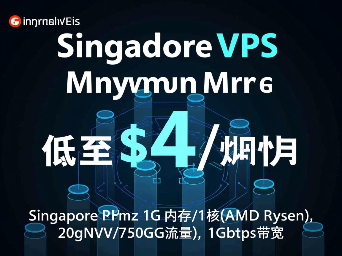 expertvm：新加坡VPS，低至$4/月，1G内存/1核(AMD Ryzen)/20gNVMe/750G流量，1Gbps带宽