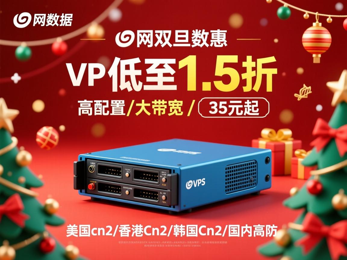 大网数据：双旦特惠，VPS低至1.5折，高配置\大带宽，35元起，美国cn2/香港cn2/韩国cn2/国内高防