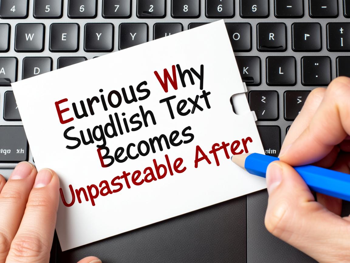 Curious Why English Text Suddenly Becomes Unpasteable After Pasting?