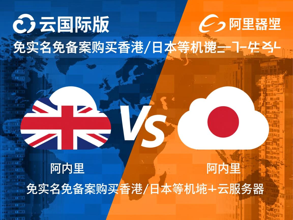 阿里云国际版与国内版有什么区别？免实名免备案购买香港\日本等机房的云服务器