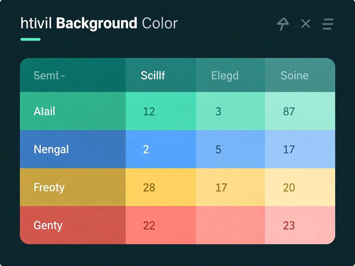 如何设置html表格背景颜色  第1张