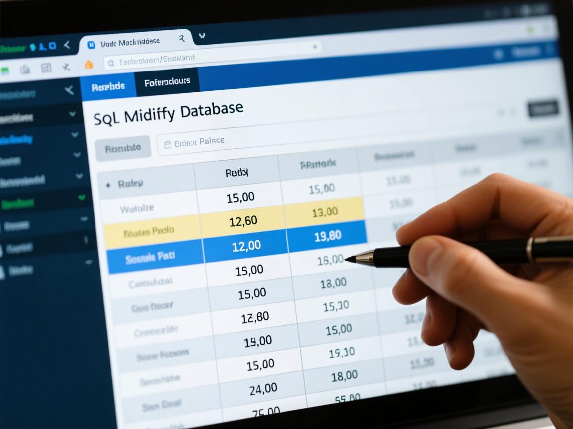 怎么在sql上修改表中的数据库中  第3张