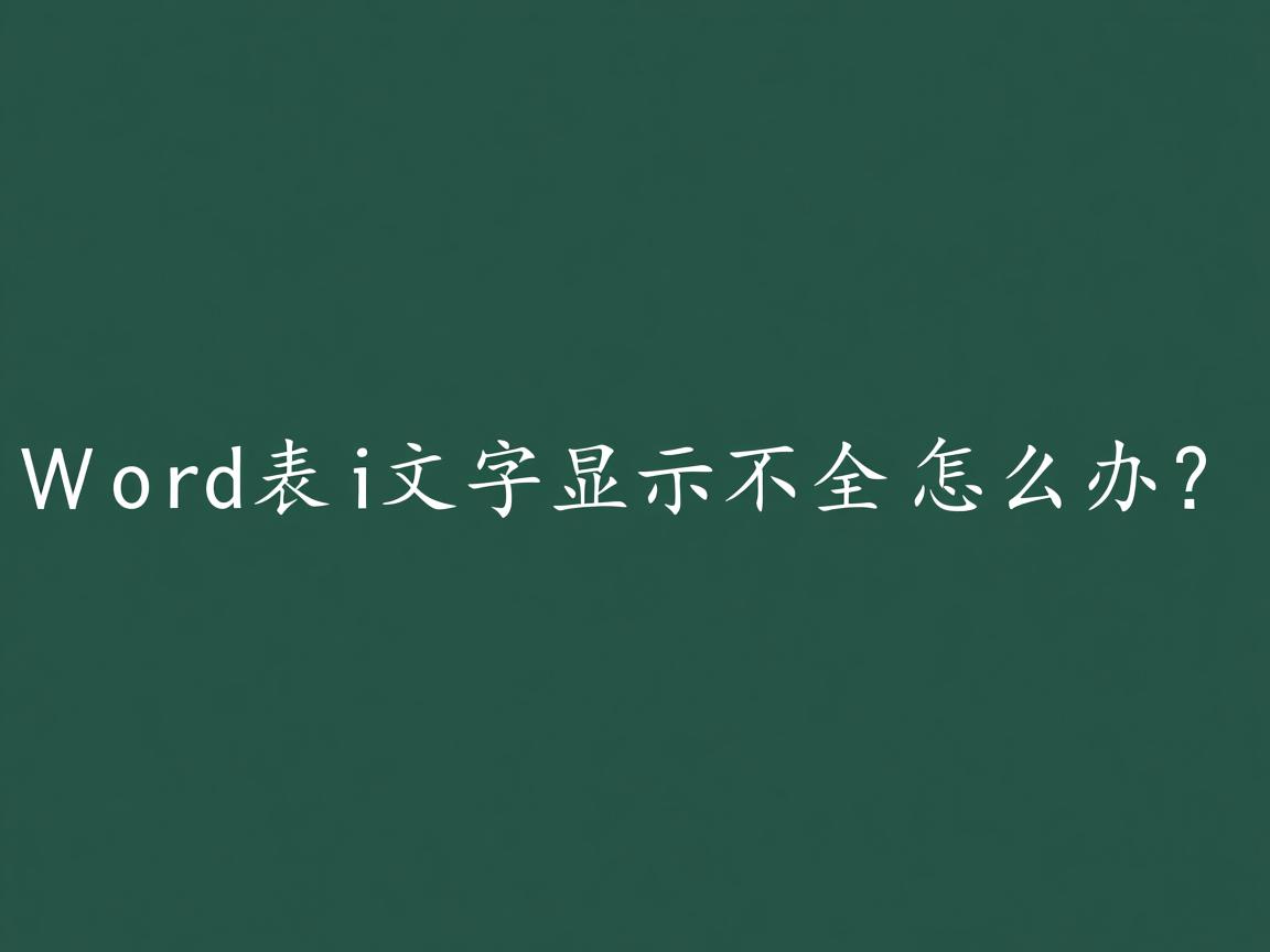 Word表格文字显示不全怎么办？  第1张