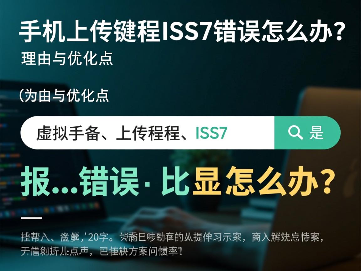 虚拟主机上传程序报IIS7错误怎么办？，理由与优化点，，核心关键词保留， 虚拟主机、上传程序、IIS7 是用户搜索的核心关键词，必须包含。，突出痛点/问题， 报…错误 比 显示 更能传达问题性质和紧迫感，吸引遇到同样问题的人点击。，加入解决方案导向， 怎么办？ 是高频搜索后缀，明确表示内容提供解决方案，符合用户搜索意图（寻求帮助），能有效提升点击率。，简洁有力， 控制在 20 字以内，信息明确，无冗余。，符合搜索习惯， 整个标题模拟了用户在搜索引擎中输入问题的自然语言方式。  第2张