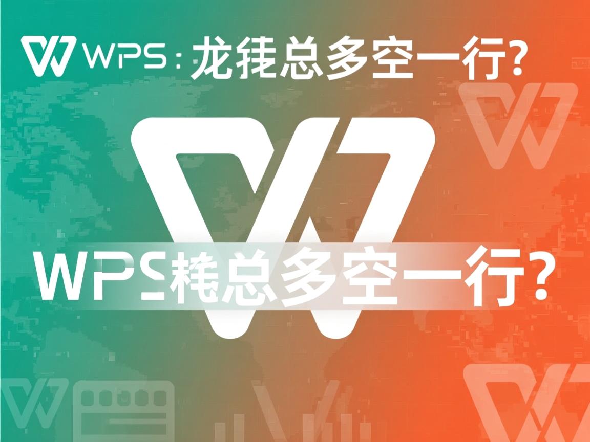 WPS换行总多空一行? 第1张 WPS换行总多空一行? 第1张