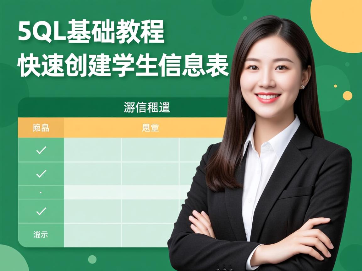 SQL零基础教程,快速创建学生信息表 第2张 SQL零基础教程,快速创建学生信息表 第2张