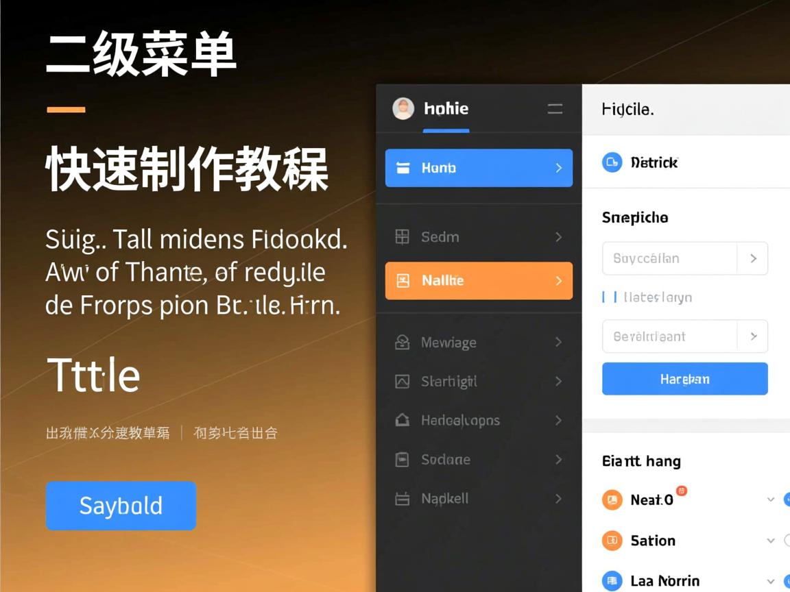 HTML二级菜单快速制作教程 第3张 HTML二级菜单快速制作教程 第3张