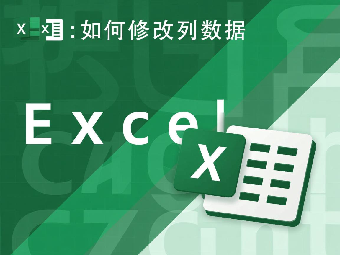 Excel如何修改列数据 第2张 Excel如何修改列数据 第2张
