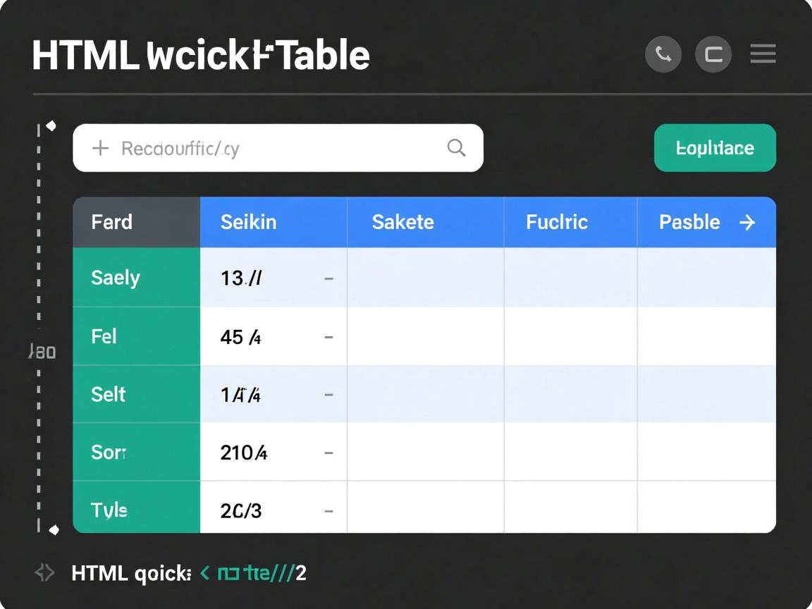 怎么用HTML快速创建表格？  第3张