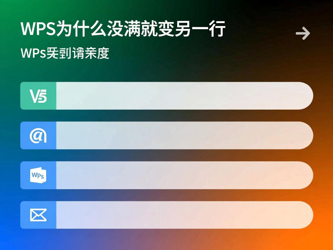 wps为什么没满就变另一行 第1张 wps为什么没满就变另一行 第1张