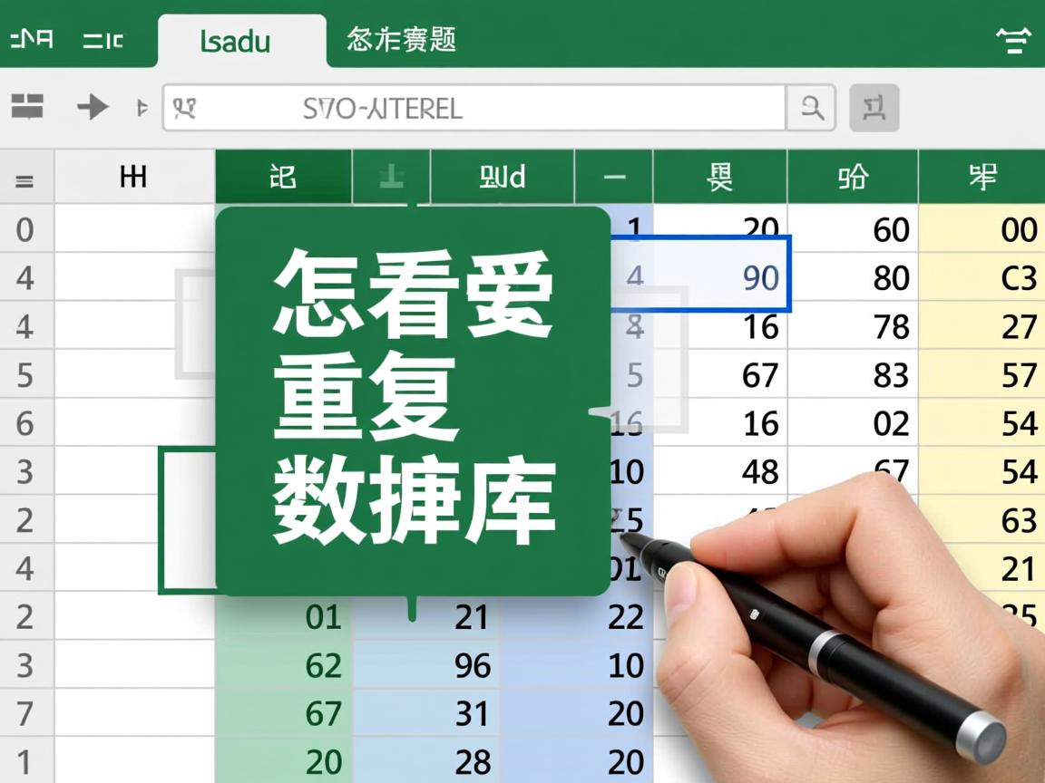 excel表怎么看重复数据库  第1张