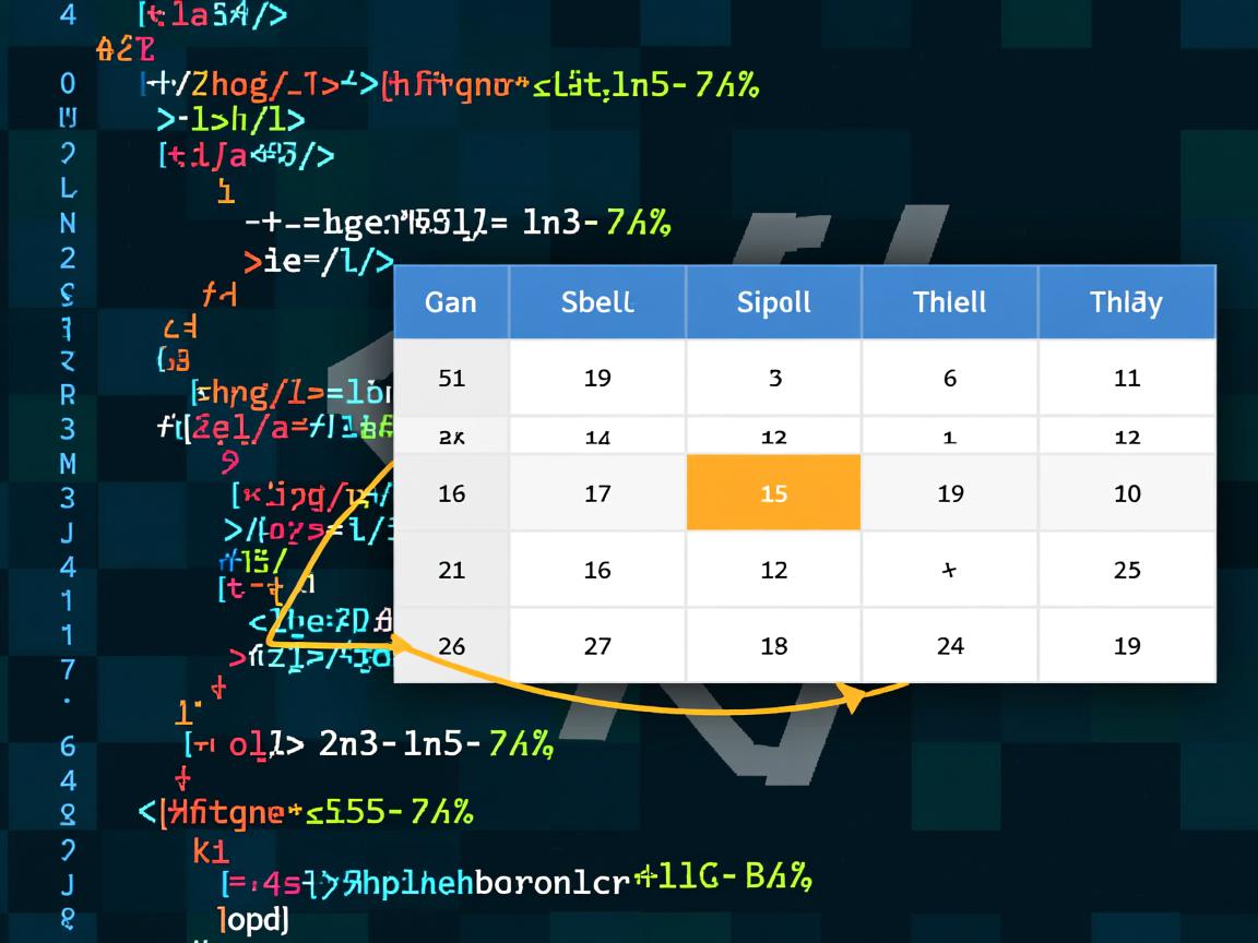 html如何输出表格