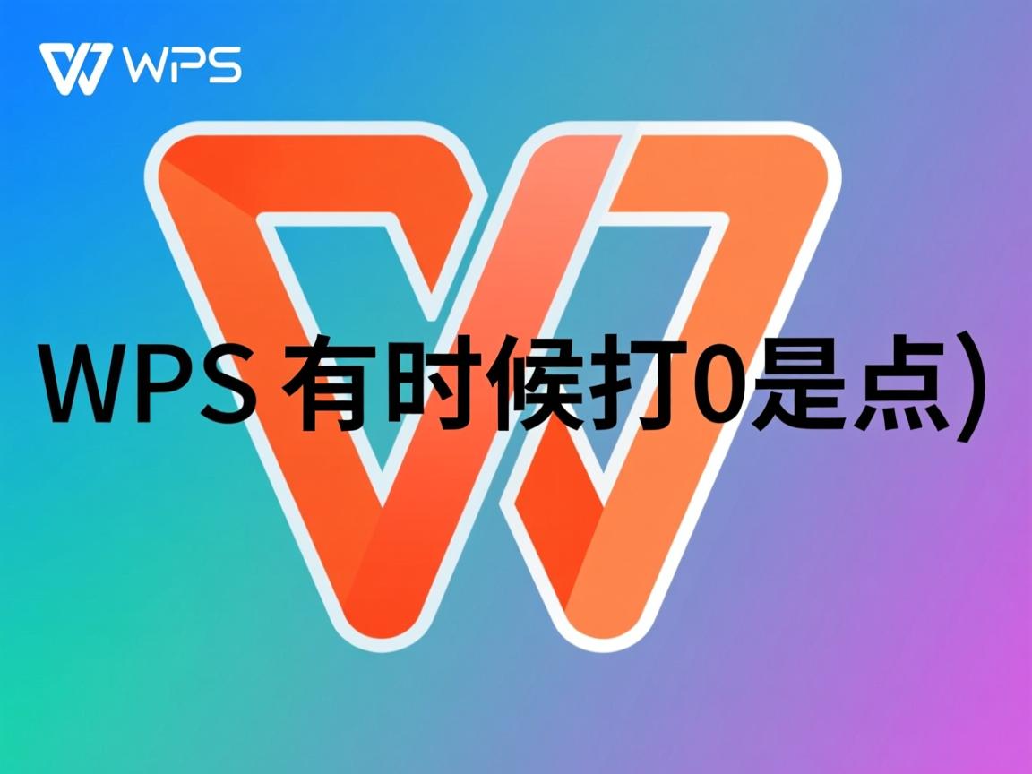 WPS为什么有时候打0是点 第3张 WPS为什么有时候打0是点 第3张