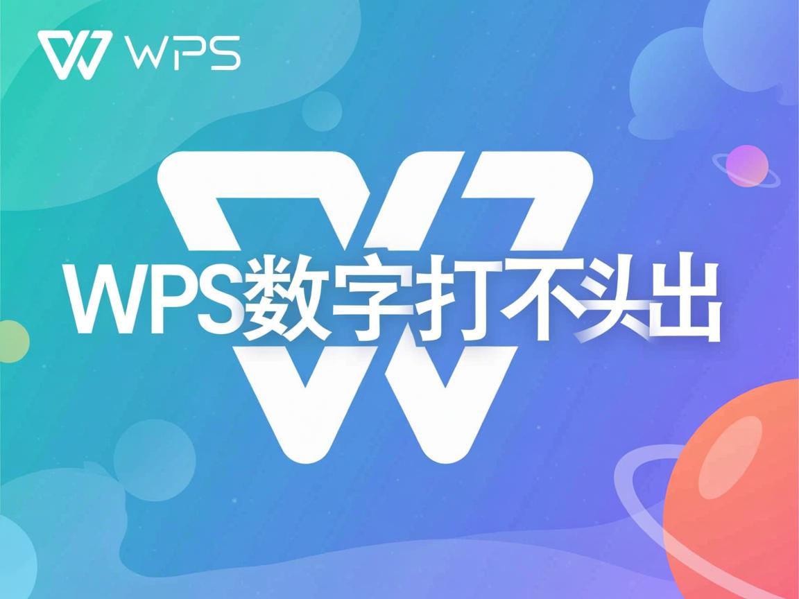 为什么做wps数子打不出来 第1张 为什么做wps数子打不出来 第1张