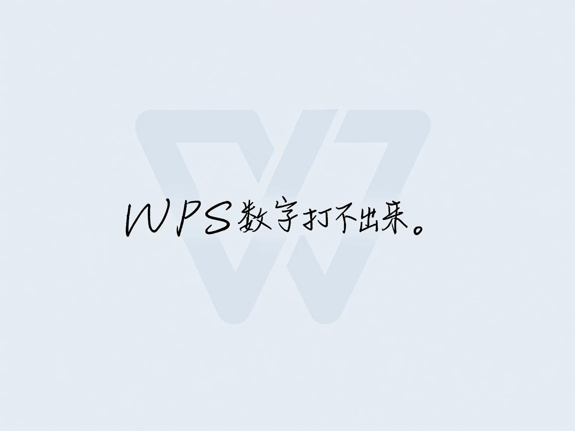 为什么做wps数子打不出来 第2张 为什么做wps数子打不出来 第2张